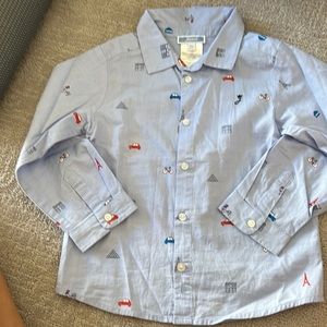 Jacadi dress shirt long sleeve 36 month boys